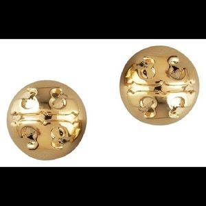 Tory Burch Gold Logo Earrings